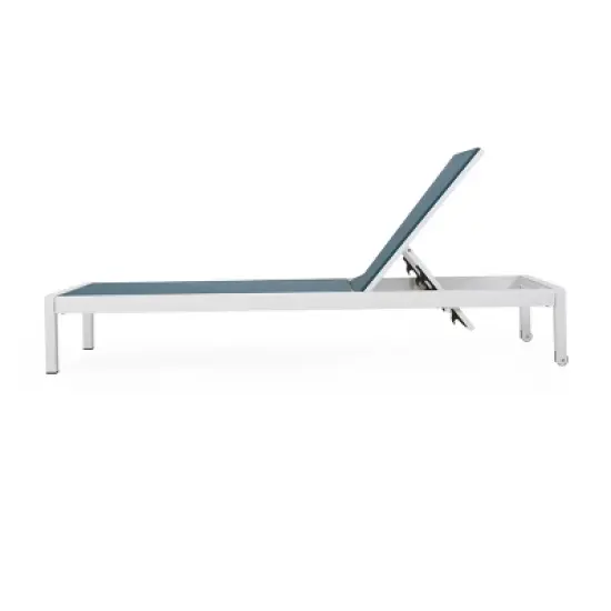 GDFStudio Crested Bay Outdoor Mesh and Aluminum Armless Adjustable Chaise Lounges (Set of 2) image {3}