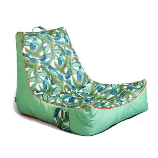 Big Joe Captain's Float No Inflation Needed Pool Lounger with Drink Holder, Quick Draining Fabric image {10}