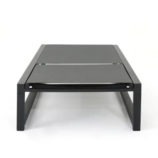 Christopher Knight Home Draven Outdoor Mesh and Aluminum Armless Adjustable Chaise Lounge (Set of 2) image {5}