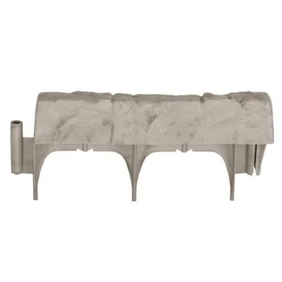 Suncast Water-Proof Landscape Design Border Decorative Natural Rock Stone Edging for Garden, Lawn, and Landscape Edging, Gray (12 Pack) image {1}