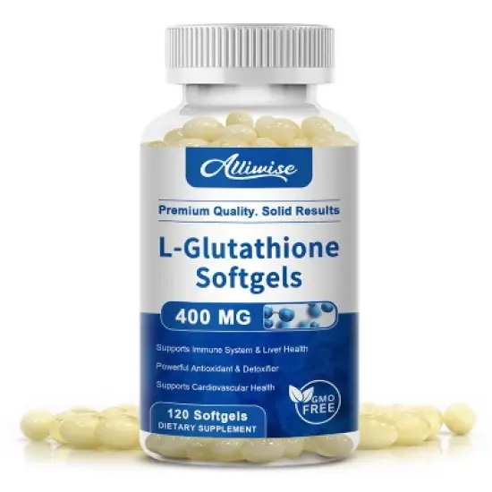 Alliwise L-Glutathione 400mg Softgels, Antioxidants & Immune Support, 120ct image {7}