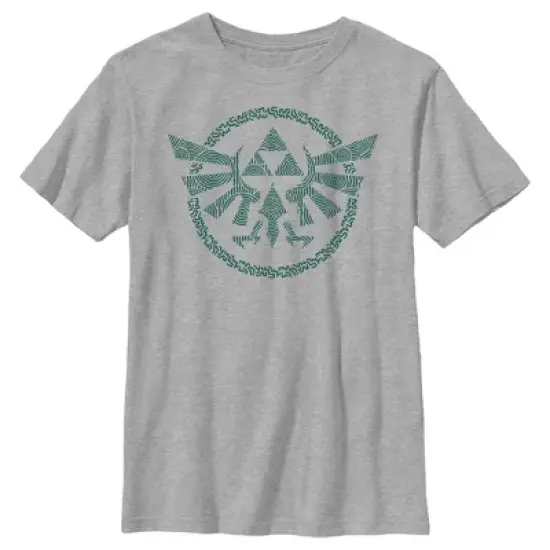 Boy's Nintendo The Legend of Zelda: Tears of the Kingdom Green Hyrule Crest T-Shirt image {4}