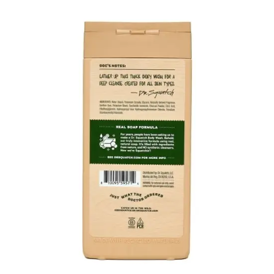 DR. SQUATCH Men's Natural Non-Exfoliating Body Wash - Pine Tar - 14 fl oz image {1}