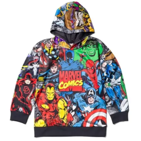 Marvel Avengers Captain America Spider-Man Iron Man Venom Fleece Pullover Hoodie Toddler to Big Kid image {10}