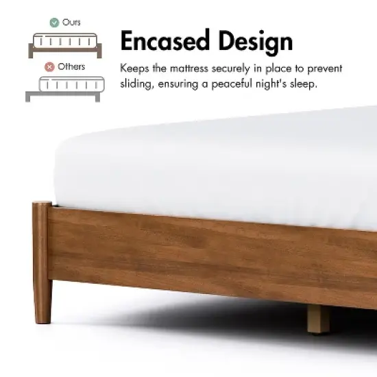 HOMES: Inside + Out 3pc Full Riverstone Mid-Century Modern Bedroom Set with 2 Nightstands Walnut image {4}