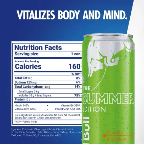 Red Bull Green Edition Energy Drink - 12 fl oz Can image {1}