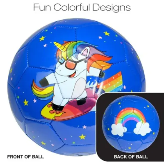 Xcello Sports S3 Soccer Ball TPU Asst. Unicorn Graphics with Pump (Pack of 2) image {4}