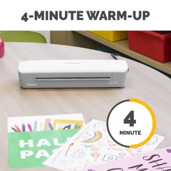 Fellowes&reg; Ion&trade; 95 Personal Themal Laminator with Pouch Starter Kit, 9.5 In., Gray/White image {8}