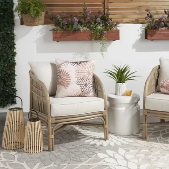 Mina Victory Aloha Floral Tropical Outdoor Throw Pillow image {4}