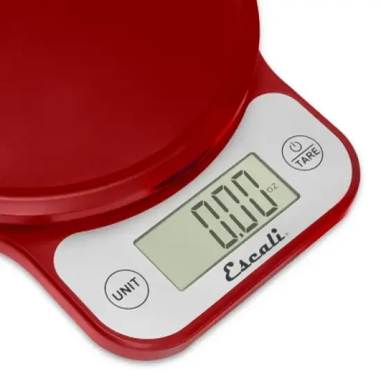 Escali Telero Digital Kitchen Scale Red: LCD Display, 13.2 lb Capacity, Battery Powered, Spot Clean, Food Scale image {1}