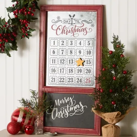 Design Imports Chalkboard And Galvanized Days Til Christmas Calendar image {5}