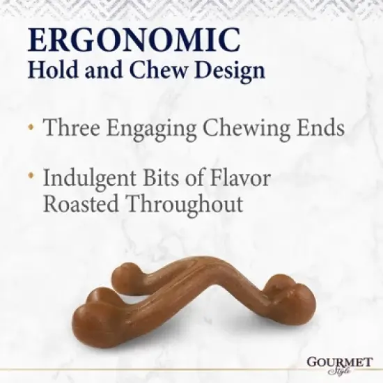Nylabone Gourmet Style Strong Chew Wishbone Chew Toy - Bacon Flavor (Small/Regular) image {4}