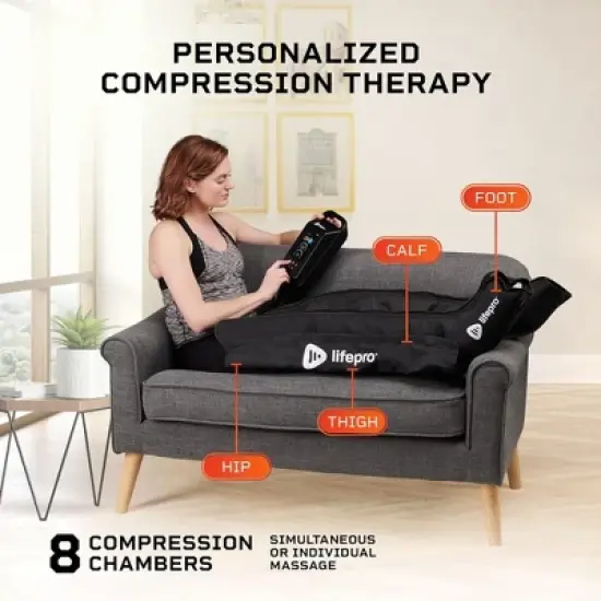 LifePro Sequential Compression Massage Boots for Athletes - Leg Recovery System for Foot and Calf Massager - Pain Relief and Soreness Recovery image {1}