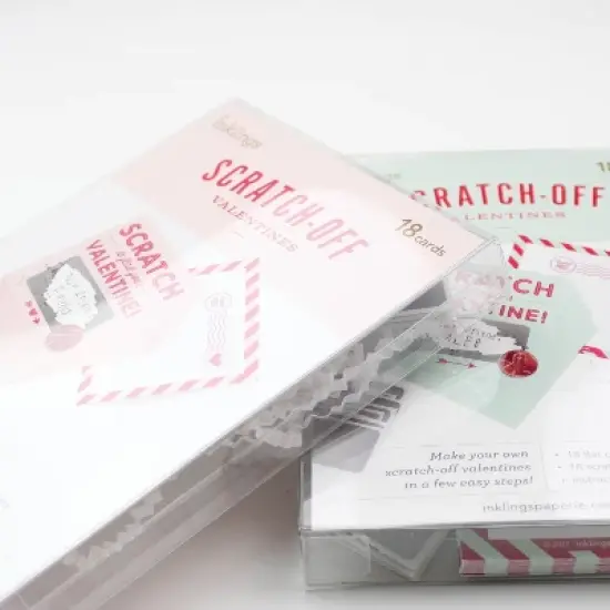 18ct Scratch-off Valentines Cards Pink image {3}