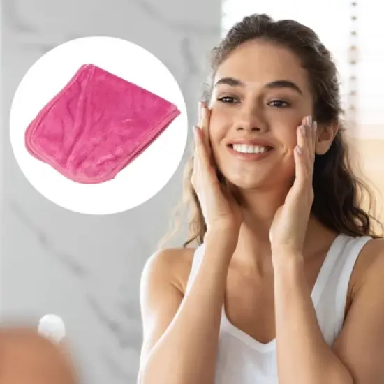 Unique Bargains Reusable Washable Makeup Removal Cleaning Cloth 16''x8'' 2pcs image {5}