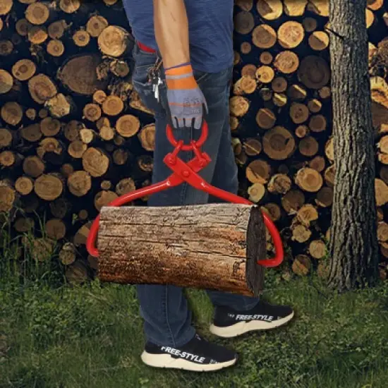 Log Lifting Tongs Felled Claw Hook Lumber Skidding Tongs 32" Heavy Duty Grapple Claw With Hook For Log Lifting Handling Dragging Carrying Tool image {5}