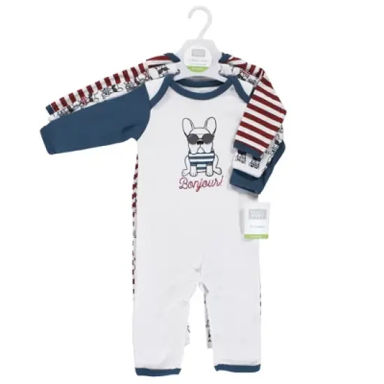 Hudson Baby Infant Boy Cotton Coveralls, French Dog image {1}