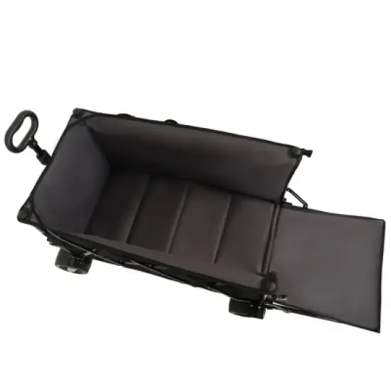 SKRAN Long Foldable Beach Wagon Cart with Extended Tailgate & All-Terrain Beach Wheels 480lbs Weight Capacity for Beach Grocery Camping Shopping image {4}