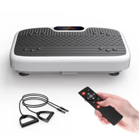 MaseiKar Vibration Plate Exercise Machine, wholeBody Vibrating Platform for ldeal Home GymWorkout Equipment for Women with 2 ResistanceBands image {9}