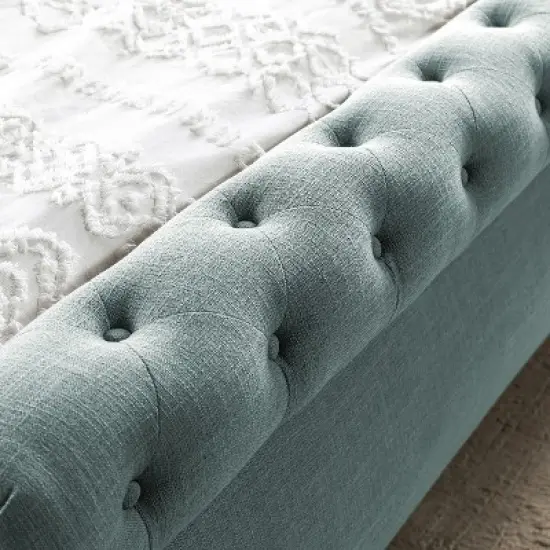 Deirdre Upholstered High-end beds  Lighted Sleigh Platform Bed with Headboard and Footboard | ARTFUL LIVING DESIGN image {6}