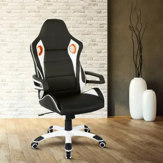 Racing Style Home & Office Chair Black - Techni Mobili image {1}