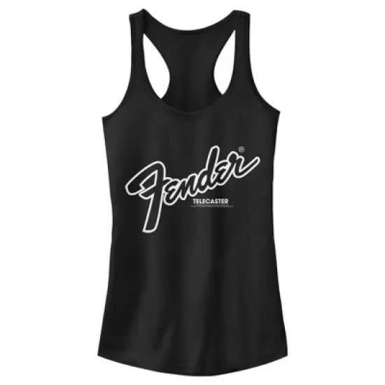 Junior's Fender Telecaster Logo Racerback Tank Top image {4}