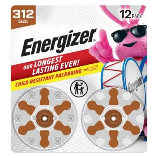 Energizer Hearing Aid Battery Size 312 12pk - Brown image {9}