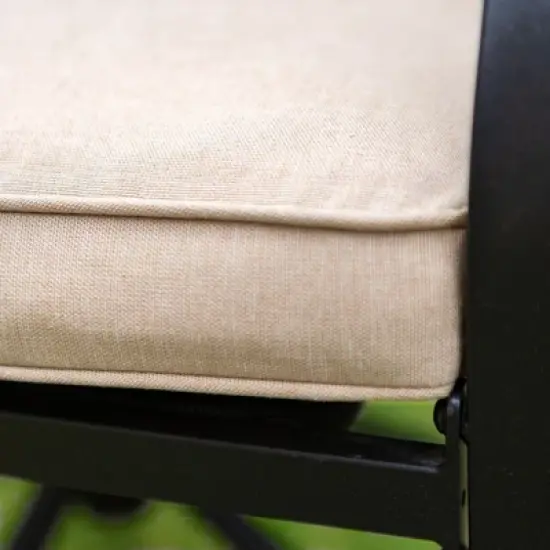 Captiva Designs 9pc Patio Slat-top Adjustable Steel Rectangle Dining Table & Black Metal Chairs image {13}