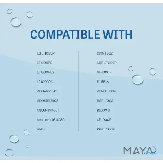 MAYA Replacement LG/Kenmore Refrigerator Water Filter 3pk- MPS302 image {3}