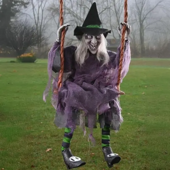 Fun World Swinging Witch 36" Halloween Decoration image {1}