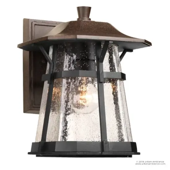 Urban Ambiance Luxury Rustic Outdoor Wall Light,  11.25"H x 8.5"W,  Coffee Bronze Finish, UHP1071 image {4}