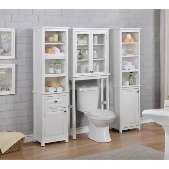 Dorset Over The Toilet Space Saver Storage White - Alaterre Furniture image {2}
