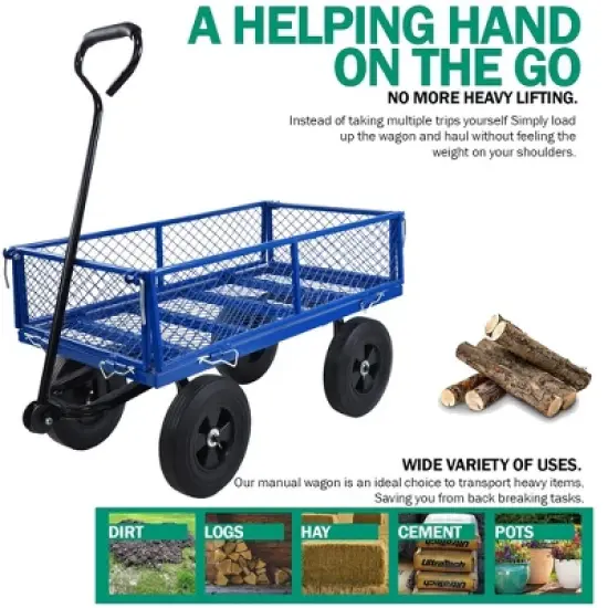 Solid wheels Tools cart Wagon Cart Garden cart trucks image {4}