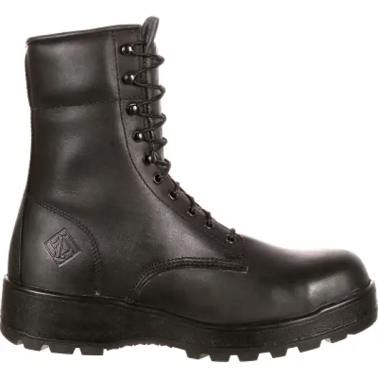 Lehigh Safety Shoes Men's Black Steel Toe Work Boot, Size 5(Wide) image {6}