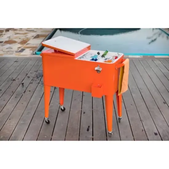 80qt Portable Rolling Patio Cooler - Permasteel
 image {2}