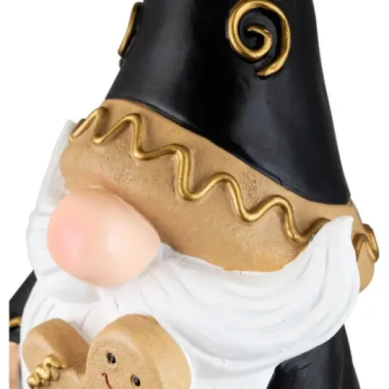 Northlight Gnome Holding Gingerbread Man Cookie Christmas Decoration - 13" - Black image {5}