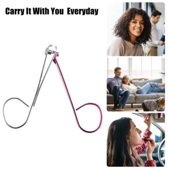 Unique Bargains 2 Pcs Nail Cutter Set Professional Nail Clipper Kit for Travel or Home Pink Stainless Steel image {1}