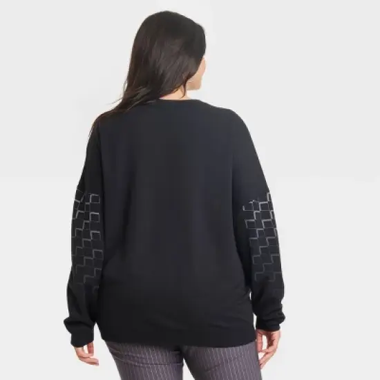 Women's Corvette Racing Cozy Graphic Sweatshirt - Black image {1}