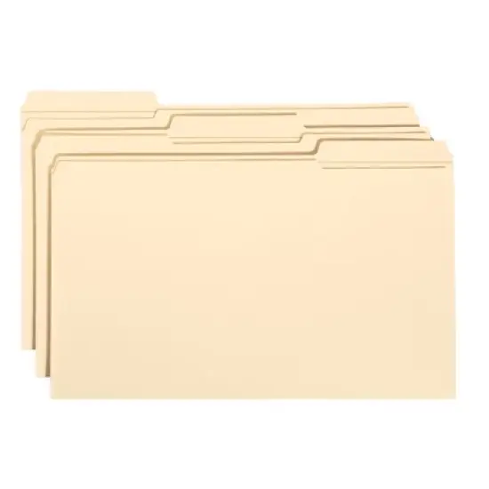 Smead File Folder, Reinforced 1/3-Cut Tab, Legal Size, Manila, 100 Per Box (15334) image {6}