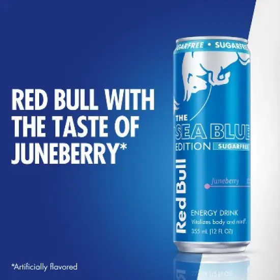 Red Bull Sugarfree Sea Blue Edition Energy Drink - 12 fl oz Can image {7}