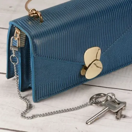 Unique Bargains Wallet Jeans Belt Handbag Nickel Plated Metal Chains with Keyring Clasps image {3}