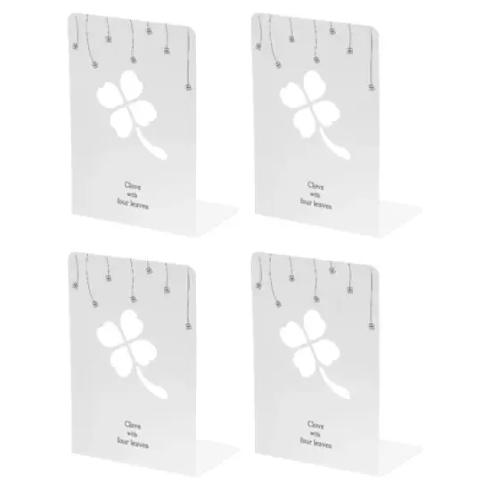 Unique Bargains Pressed Flowers L-Shaped Desk Organizer Bookend for Stationery Desktop Office Accessories image {5}