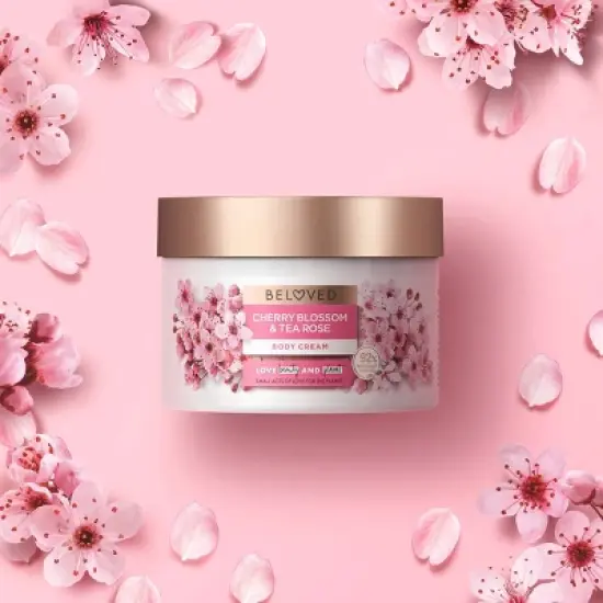 Beloved Cherry Blossom & Tea Rose Body Cream 10oz image {5}