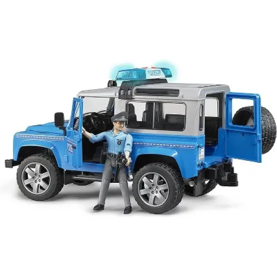 Bruder Land Rover Police Vehicle with Policeman Action Figure image {3}