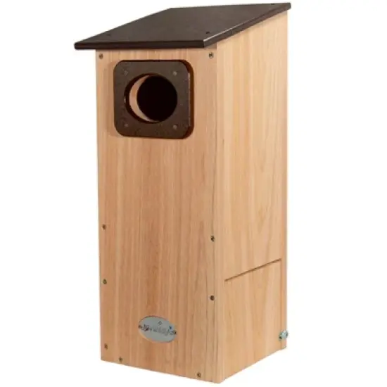 JCS  Wildlife Cedar Wood Duck House with Recycled Poly Lumber Roof and Predator Guard image {1}