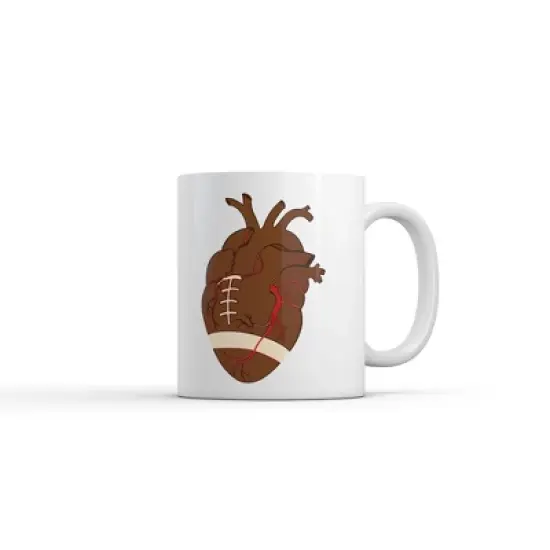 Crazy Dog Football Heart Mug Funny Sarcastic Anatomy Graphic Novelty Coffee Cup-11oz image {6}