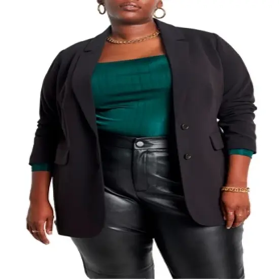 ELOQUII Women&rsquo;s Plus Size The 365 Suit Long Tailored Blazer image {4}