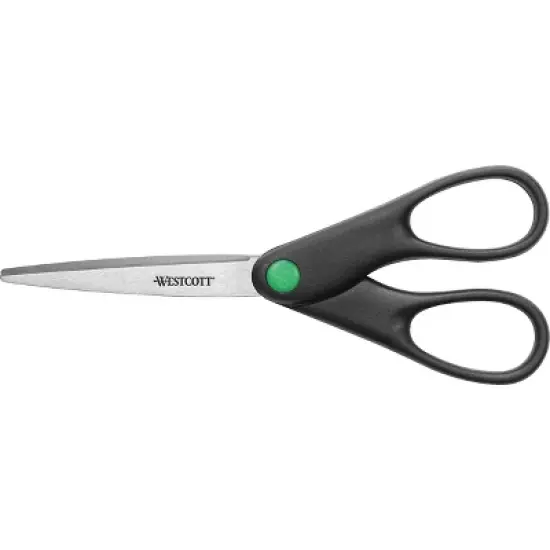 Westcott KleenEarth Recycled Stainless Steel Scissors 7" Long Black 44218 image {2}