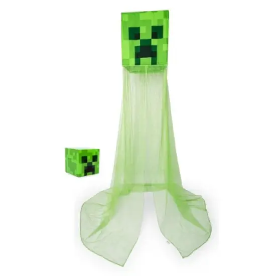 Ukonic Minecraft 2-Piece Creeper Bedroom Bundle | Bed Canopy & Nightlight image {1}