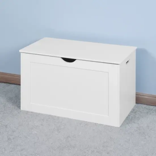 Akoasm Wooden Bathroom Storage Cabinet Box With Top Cover & 2 Hinges-White image {3}